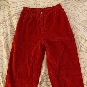 RARE Brandy Melville red corduroy pants